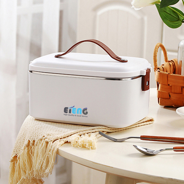 Custom 1.8L Heating Lunchbox 304 Stainless Steel Car Home 2 In 1 Mini Electric Lunch Box