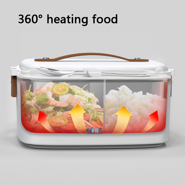 Custom 1.8L Heating Lunchbox 304 Stainless Steel Car Home 2 In 1 Mini Electric Lunch Box