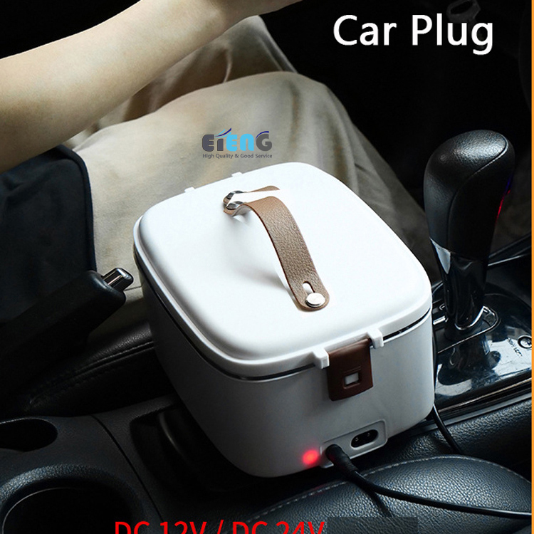 Custom 1.8L Heating Lunchbox 304 Stainless Steel Car Home 2 In 1 Mini Electric Lunch Box