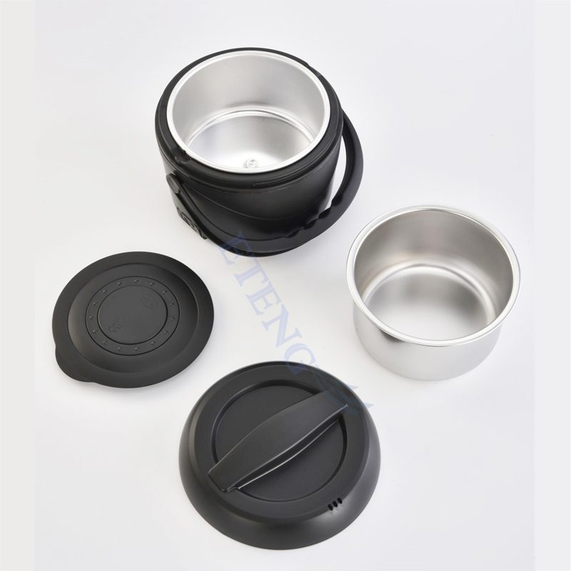 Cheap Customized Round Shaped Electric Stainless Steel Heated Lunch Boxes
