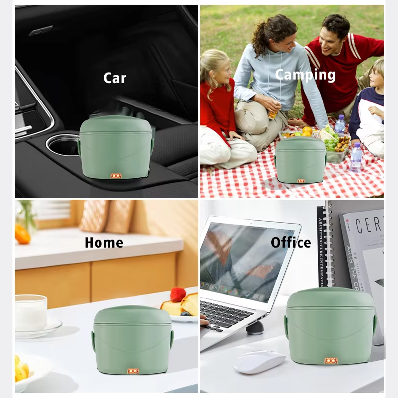 Cheap Customized Round Shaped Electric Stainless Steel Heated Lunch Boxes