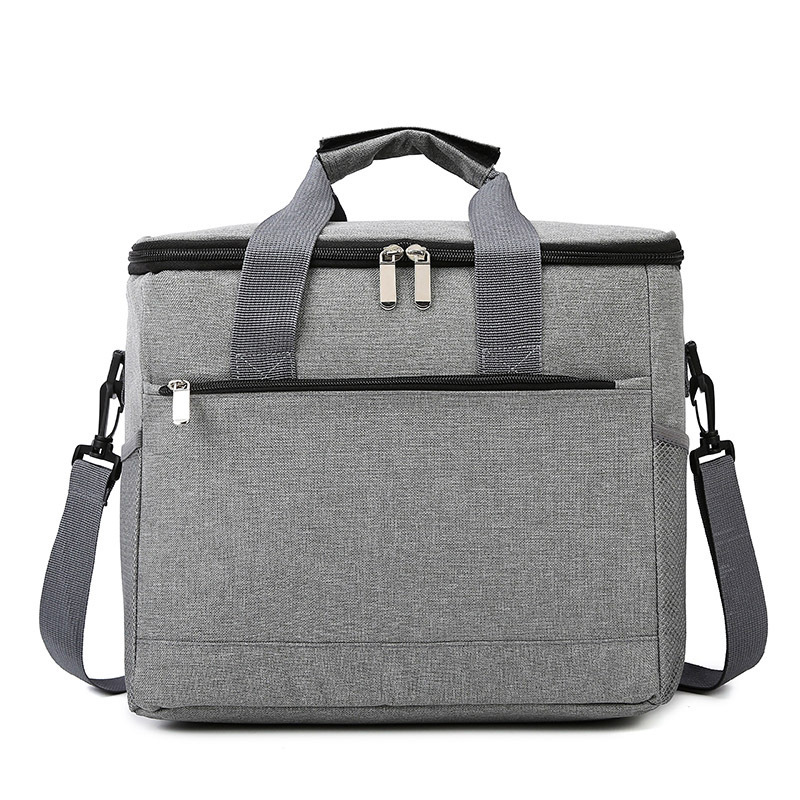 Custom Logo Insulation Cooler Bag Thick Soft Cloth Shoulder Portable Adults Insulated Lunch Bag