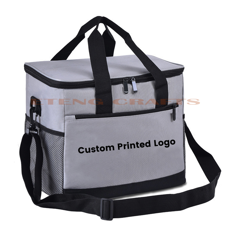 China Cheap Custom Logo Thick Large Shoulder Cooler Tote Food Storage Picnic Thermal Insulated Bag