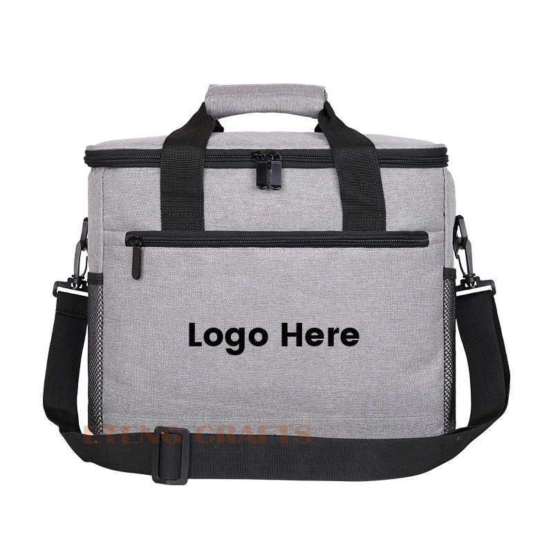 Promotion Custom Logo Thick Cloth Lunch Cooler Bag Insulated Thermal Bag Shoulder Tote Cooler Bags