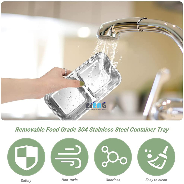 Manufacturer Custom Printed logo 300 Watt Double Layers Multi-functional Portable Electric Lunch Box