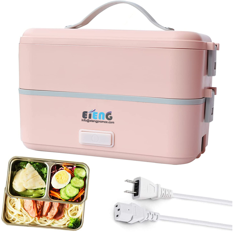 Manufacturer Custom Printed logo 300 Watt Double Layers Multi-functional Portable Electric Lunch Box