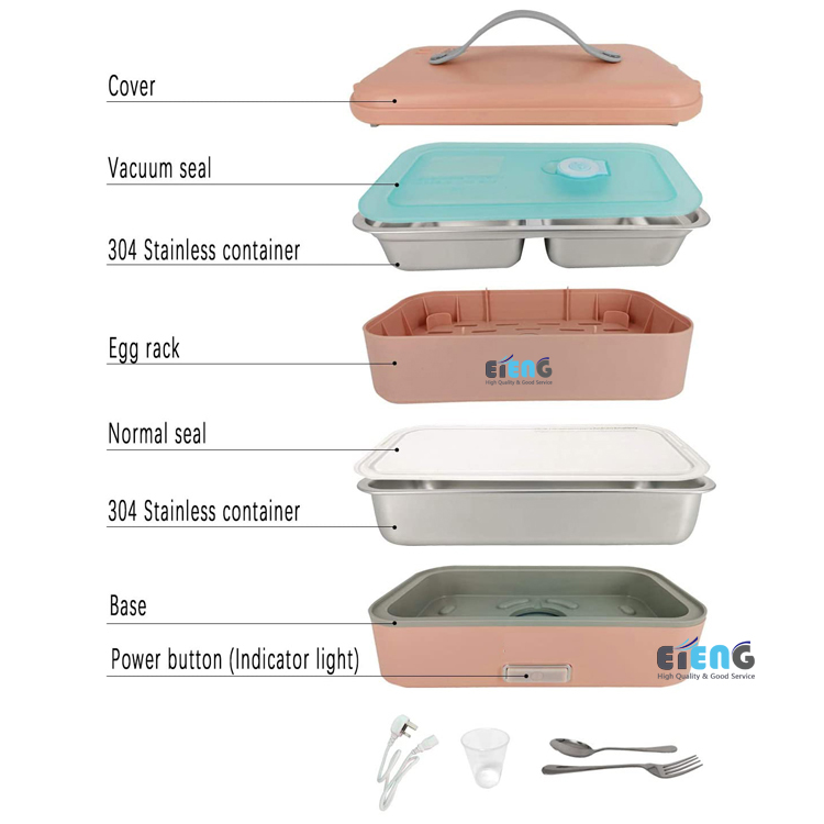 Manufacturer Custom Printed logo 300 Watt Double Layers Multi-functional Portable Electric Lunch Box