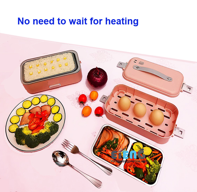 Manufacturer Custom Printed logo 300 Watt Double Layers Multi-functional Portable Electric Lunch Box