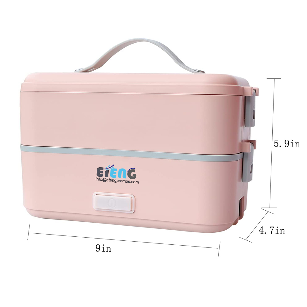 Manufacturer Custom Printed logo 300 Watt Double Layers Multi-functional Portable Electric Lunch Box