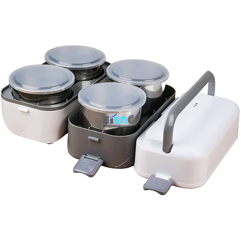 Cheap Custom Logo Double Layers Lunchbox 2 Liters 304 Stainless Steel Electric Heated Lunch Box