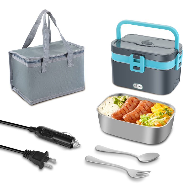 Manufacturer Lunch Box 12V 24V 110V 220V Food warmer Stainless Steel 1.8L Electric LunchBox